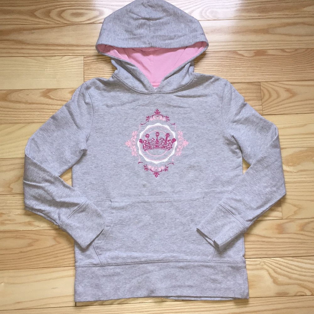 Prospirit Grey Heathered Princess Hoodie w/ Crown